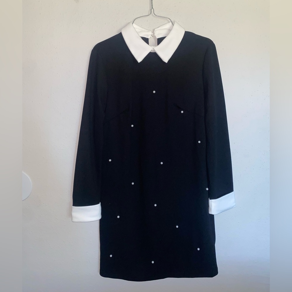 SHEIN Black and White Midi Dress